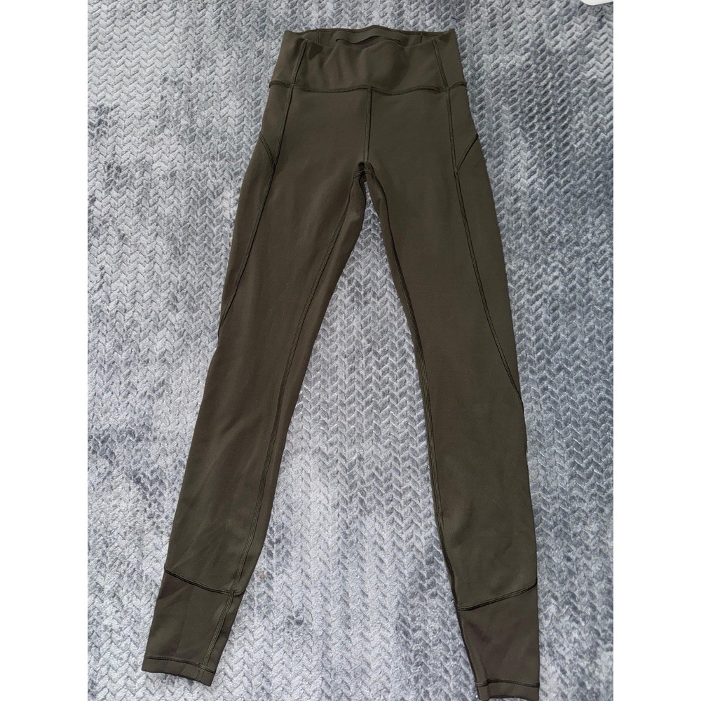 Lululemon Women's Olive Green Speed‎ Tight Leggings Size 4